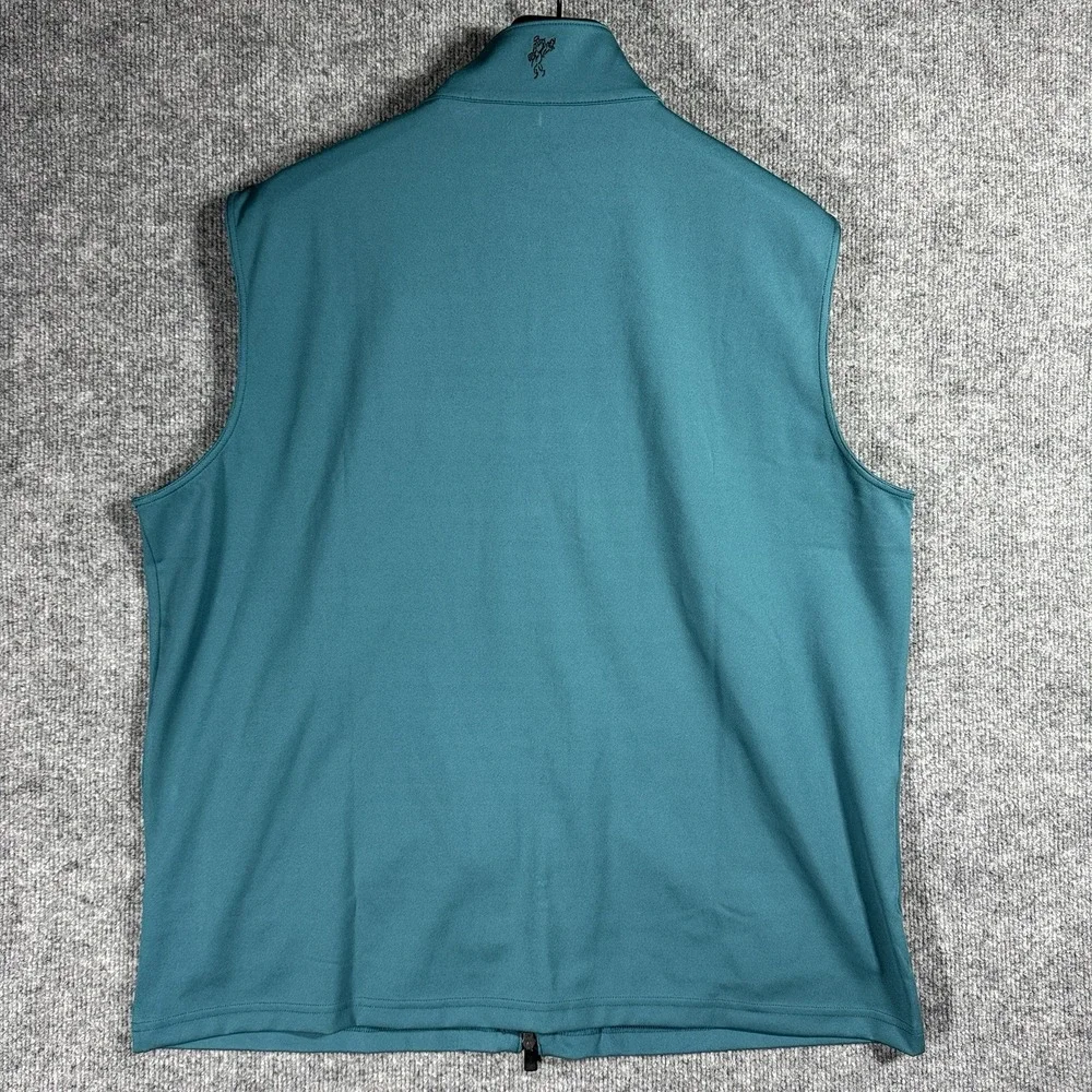 Ashworth Vest Mens XL Blue Tech Stretch Lagoon Golf‎ Full Zip Pockets